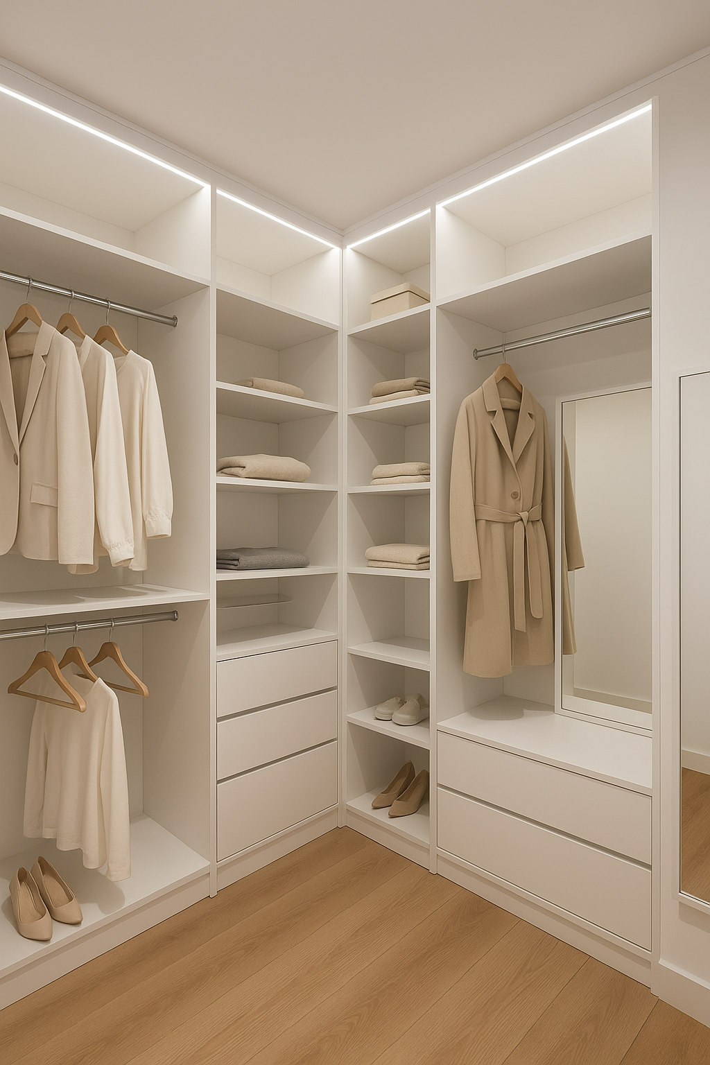 Vestidor a medida elegante y funcional